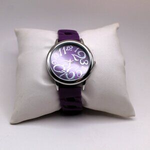 Avon Bright Pastel Linked Silicone Watch Purple